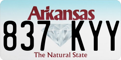 AR license plate 837KYY