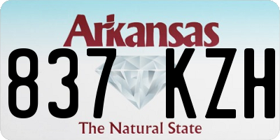 AR license plate 837KZH