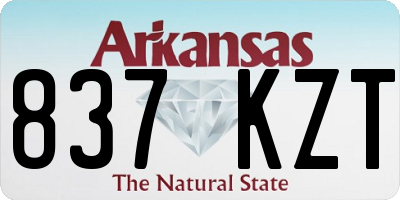 AR license plate 837KZT