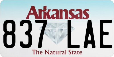 AR license plate 837LAE