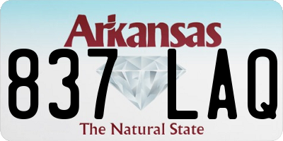 AR license plate 837LAQ