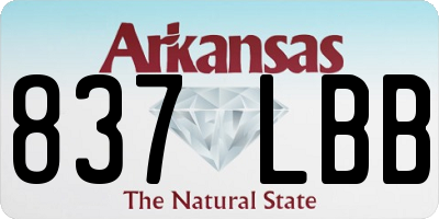AR license plate 837LBB