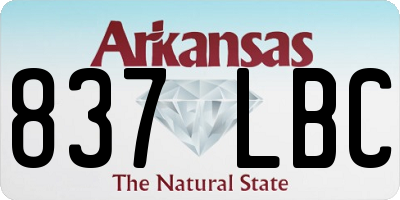 AR license plate 837LBC