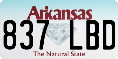 AR license plate 837LBD