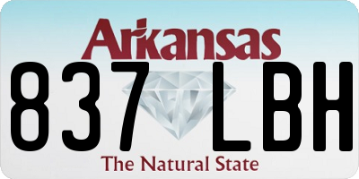 AR license plate 837LBH