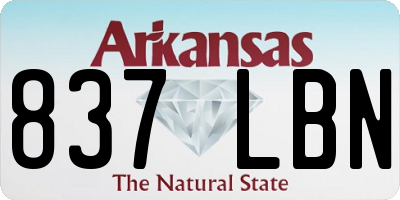AR license plate 837LBN