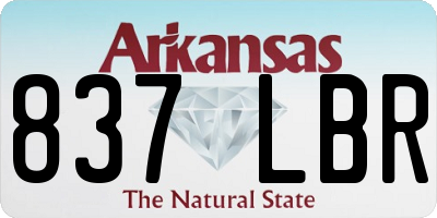 AR license plate 837LBR