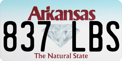 AR license plate 837LBS