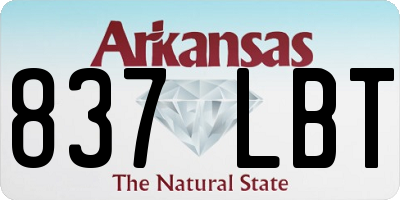 AR license plate 837LBT