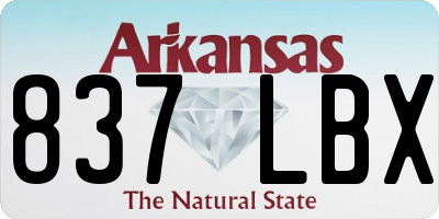 AR license plate 837LBX