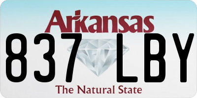 AR license plate 837LBY
