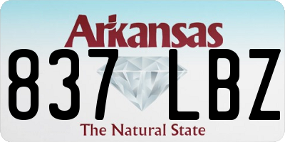 AR license plate 837LBZ