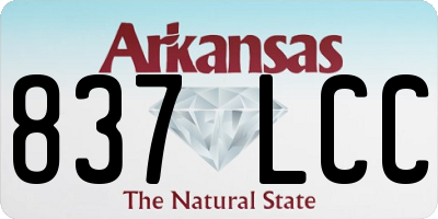 AR license plate 837LCC
