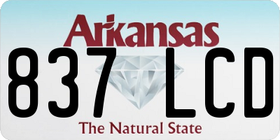 AR license plate 837LCD
