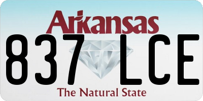 AR license plate 837LCE