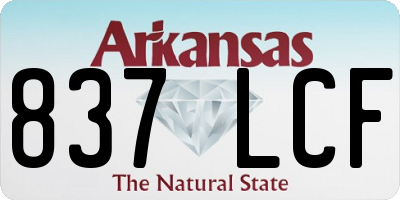 AR license plate 837LCF