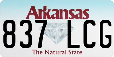 AR license plate 837LCG
