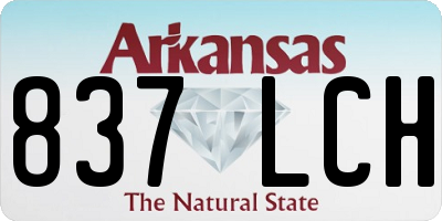 AR license plate 837LCH