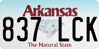 AR license plate 837LCK