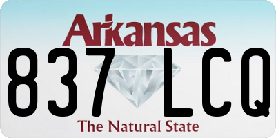 AR license plate 837LCQ