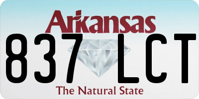 AR license plate 837LCT