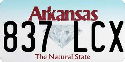 AR license plate 837LCX