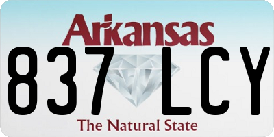 AR license plate 837LCY