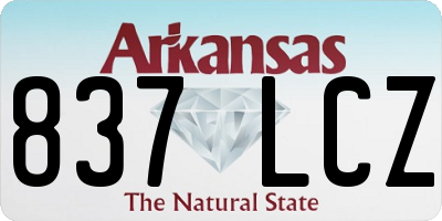 AR license plate 837LCZ