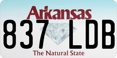 AR license plate 837LDB