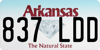 AR license plate 837LDD