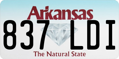 AR license plate 837LDI