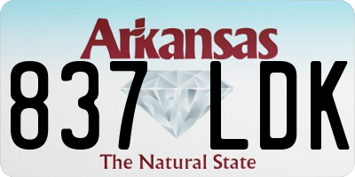 AR license plate 837LDK