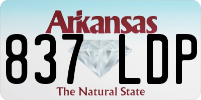 AR license plate 837LDP
