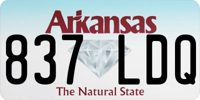 AR license plate 837LDQ