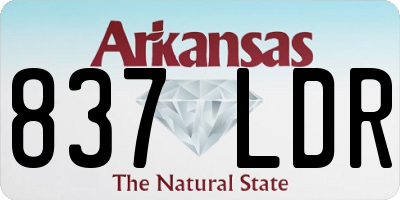 AR license plate 837LDR