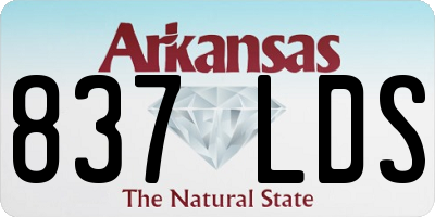 AR license plate 837LDS