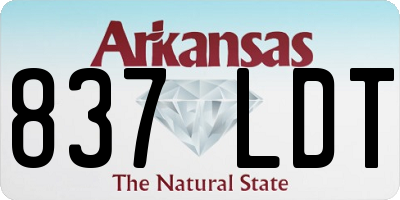 AR license plate 837LDT