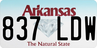 AR license plate 837LDW