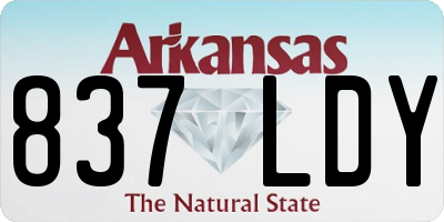 AR license plate 837LDY