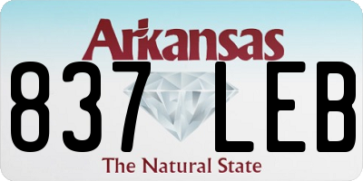 AR license plate 837LEB