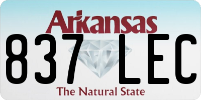 AR license plate 837LEC