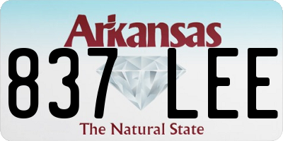 AR license plate 837LEE
