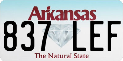 AR license plate 837LEF
