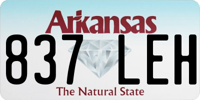 AR license plate 837LEH