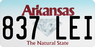 AR license plate 837LEI