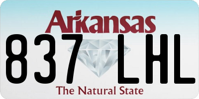 AR license plate 837LHL