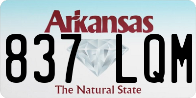 AR license plate 837LQM