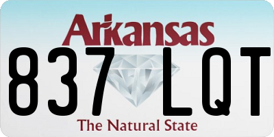 AR license plate 837LQT