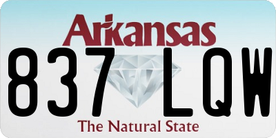 AR license plate 837LQW