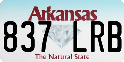 AR license plate 837LRB